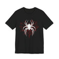 Spiderweb Graphic Tee — Minimal Red Spider Web T-Shirt (Halloween Casual)