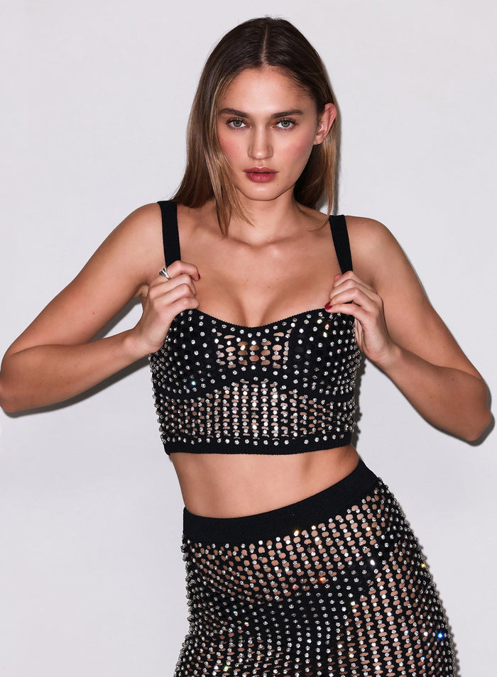 Spotlight Mini Skirt-black