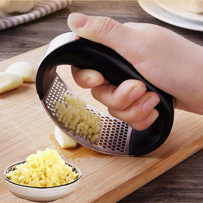 stainless steel garlic press