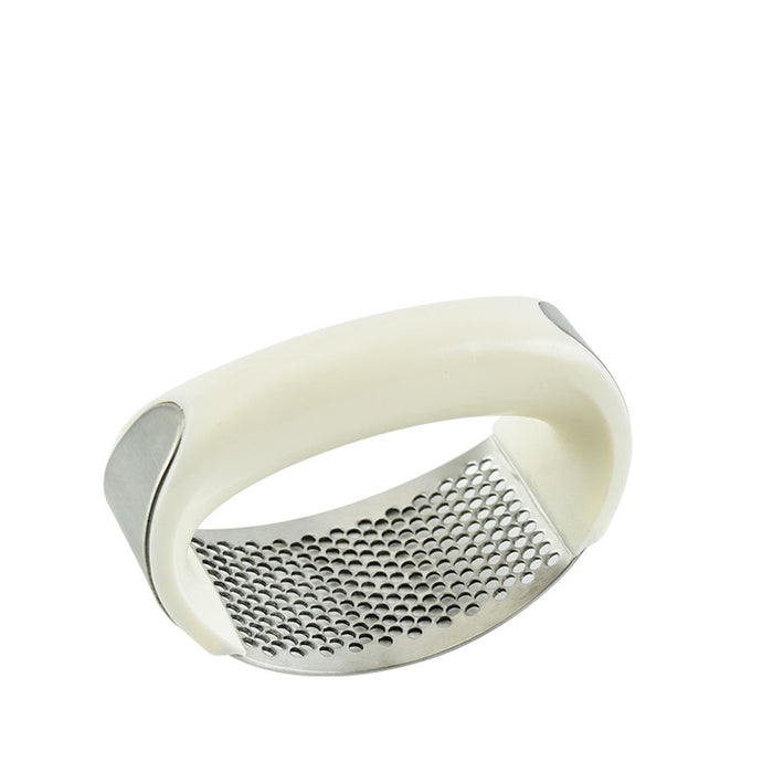 stainless steel garlic press ergonomic handle