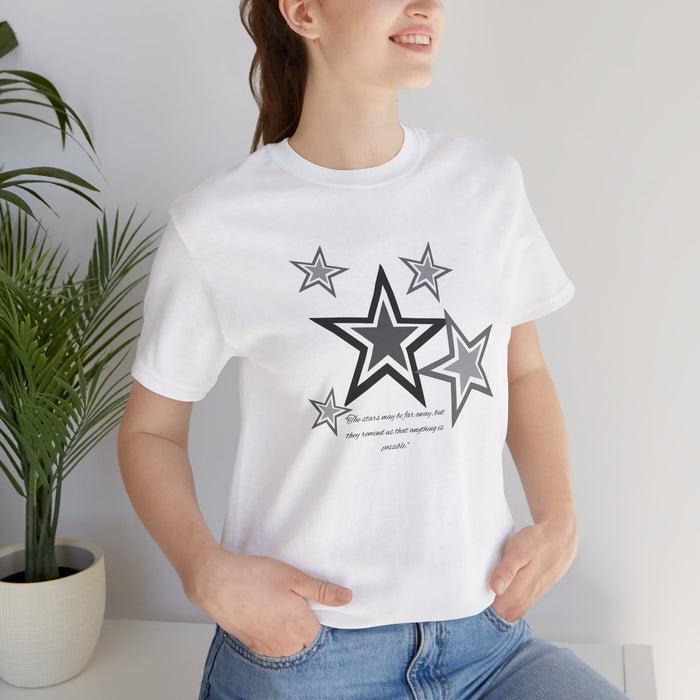 Star Cluster Graphic Tee — Monochrome Retro Stars T-Shirt