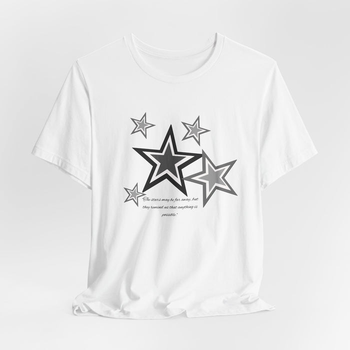 Star Cluster Graphic Tee — Monochrome Retro Stars T-Shirt