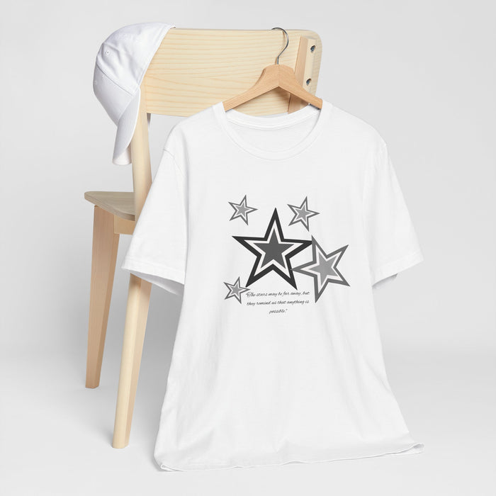 Star Cluster Graphic Tee — Monochrome Retro Stars T-Shirt