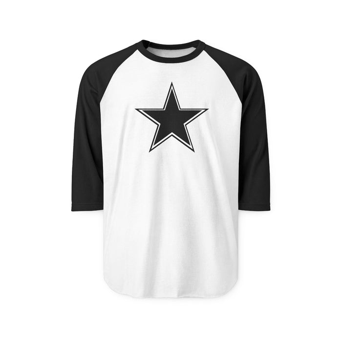 Star Raglan Shirt – Distressed Black Star Baseball Tee
