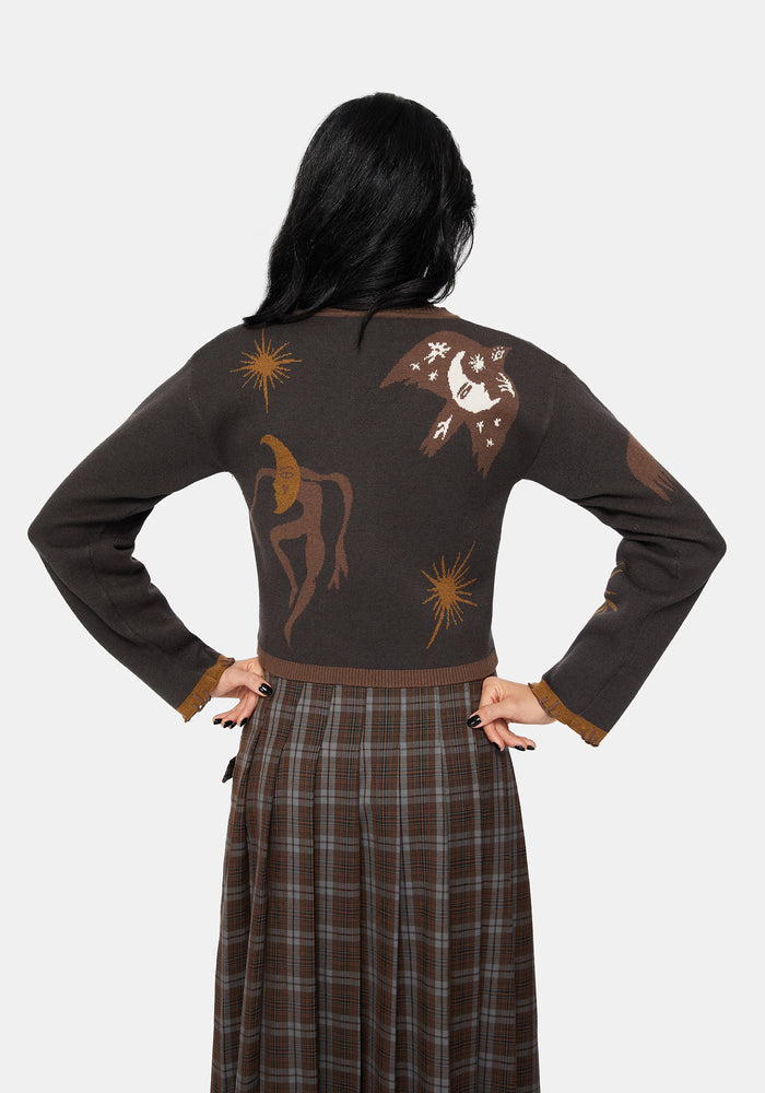 Starfall Moon Jacquard Knit Cardigan
