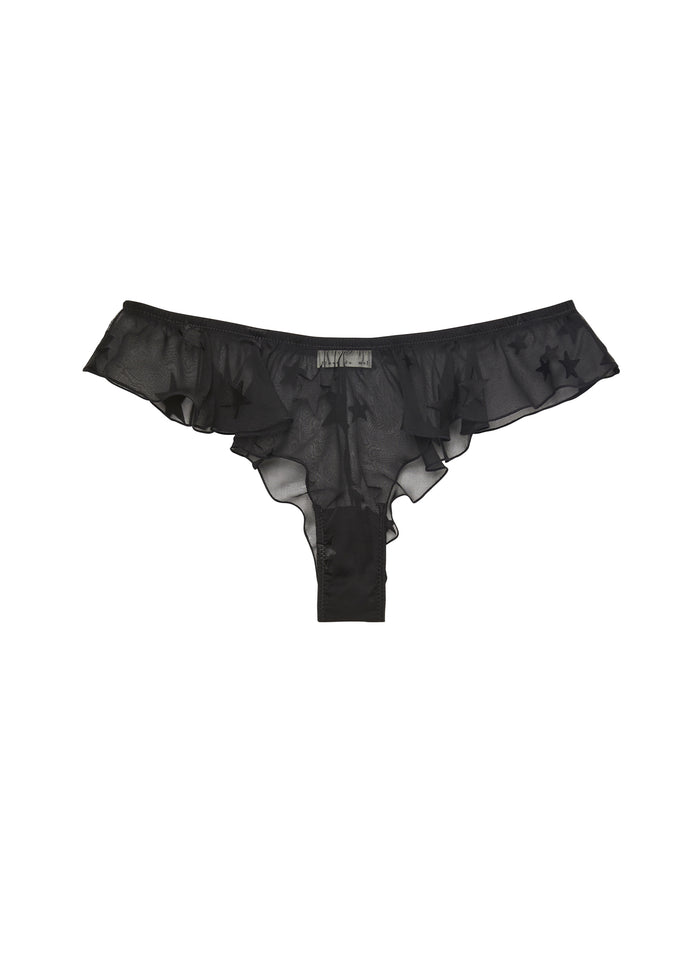 Starry Flutter Panty-black-flat
