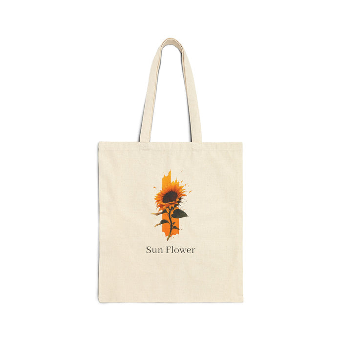 Sunflower Cotton Tote Bag – Floral Canvas Market Grocery Bag