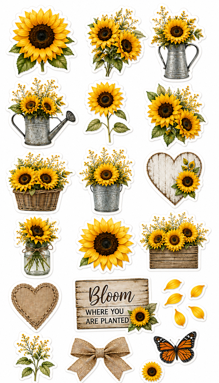 Sunflower Scrapbook Kit