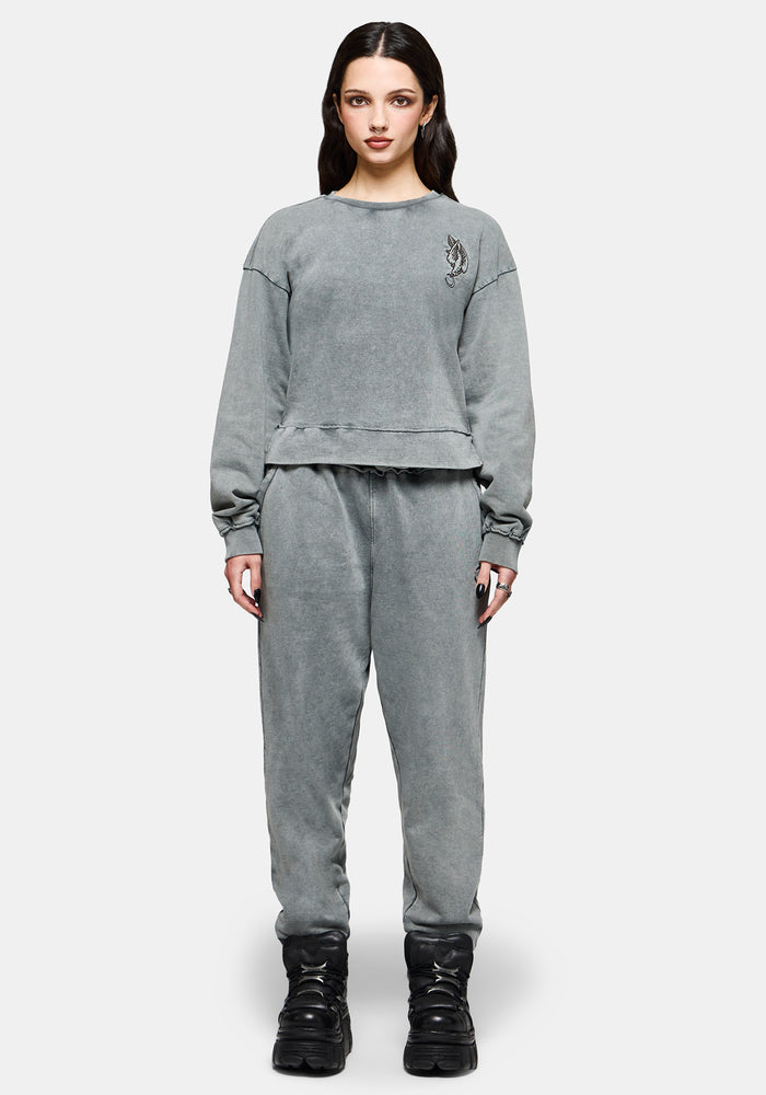 Sylph Fallen Dove Embroidered Sweatshirt