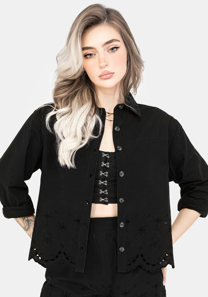 Synthweb Cotton Broderie Hem Shirt