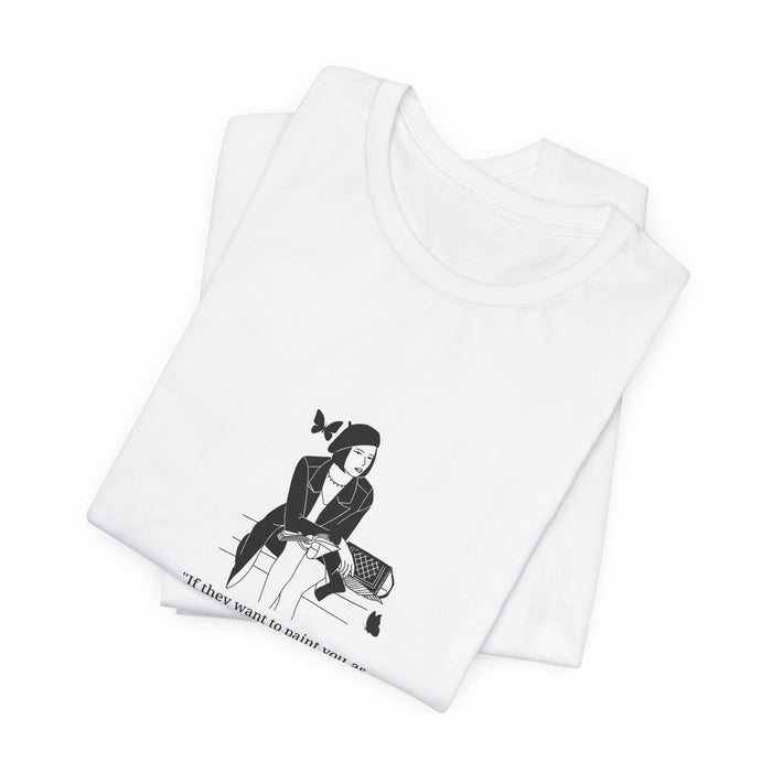 T-Shirt — Minimalist Rebel Graphic Tee: “If they want to paint you as the villain, then paint.”