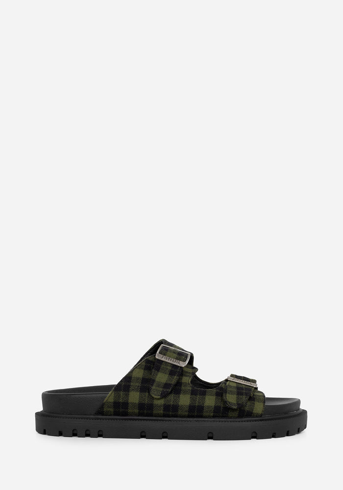Terra Gingham Buckle Sandals