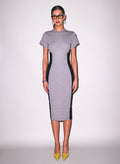 Terry Underbust Midi Dress-medium heather grey-Fleur du Mal