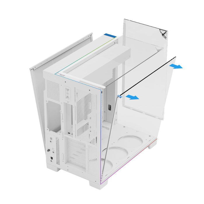 Thermalright TR-A70 VISION 5-Fan with LCD ATX Computer Case - White