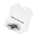 'This Is The End' Graphic Tee — Melancholic Cat Illustration T-Shirt