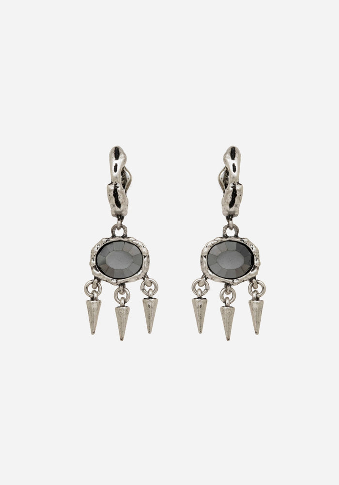 Threx Spike Drop Hoop Earrings
