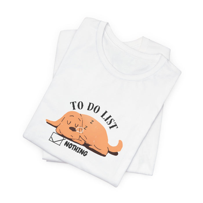 To Do List: Nothing Cat T-Shirt — Funny Lazy Cat Graphic Tee