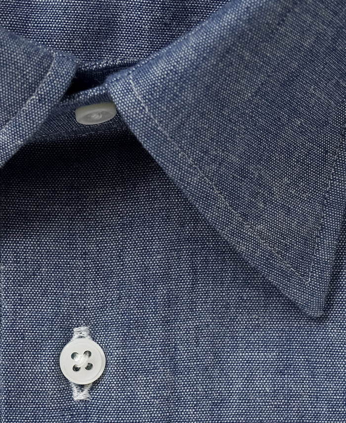 TOKYO SLIM FIT - Round Collar Chambray