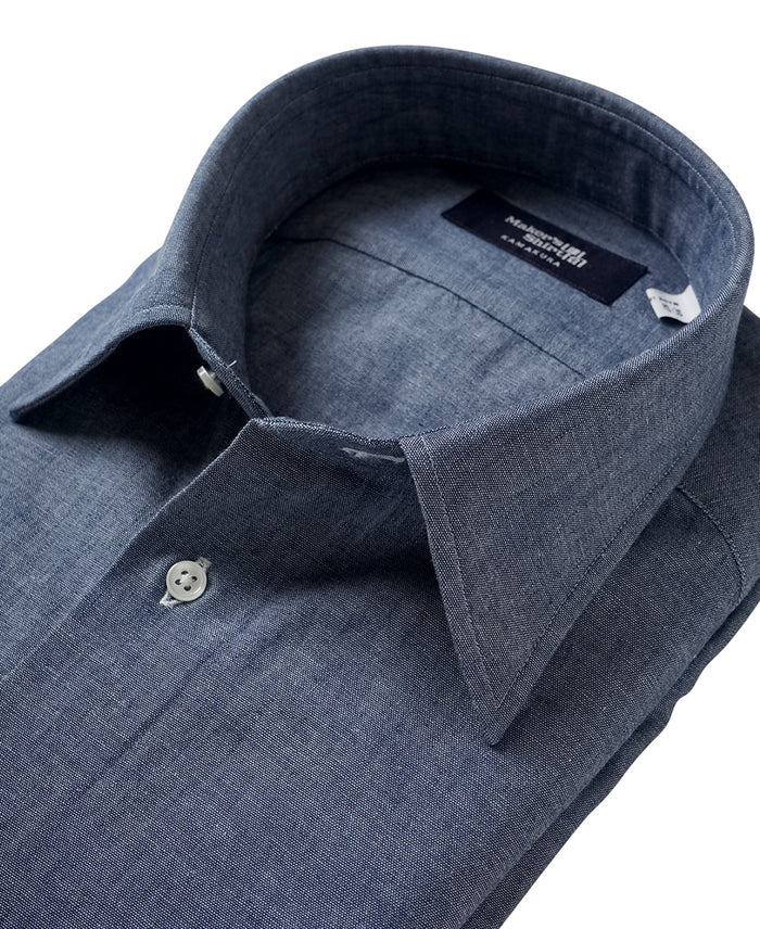 TOKYO SLIM FIT - Round Collar Chambray