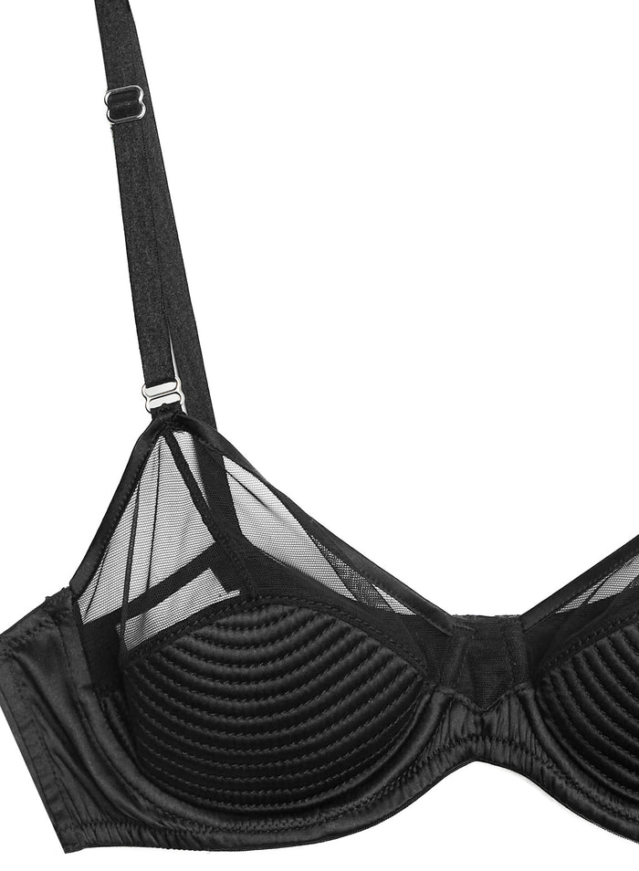 Top Stitch Bebe Bra-black-flat
