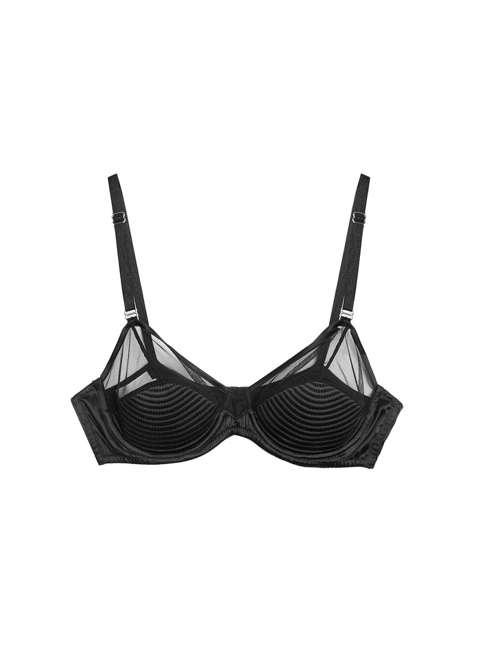 Top Stitch Bebe Bra-black-flat