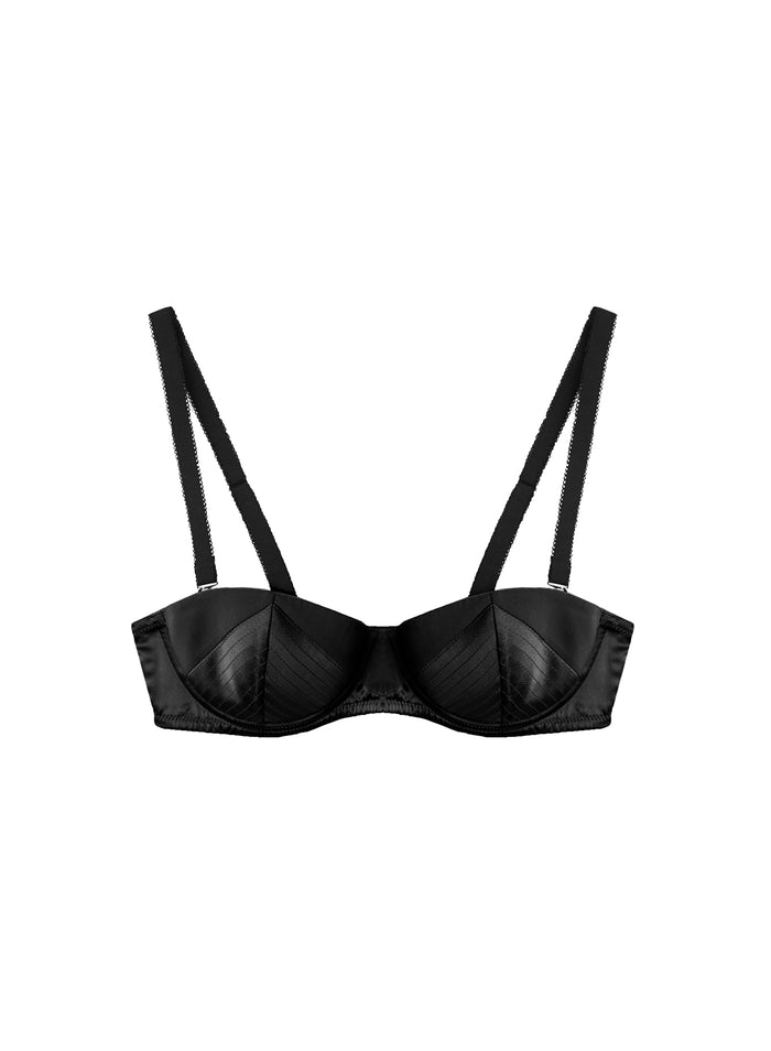 Top Stitch Convertible Bra-black-flat