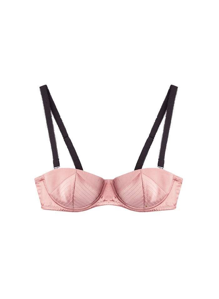 Top Stitch Convertible Bra-rose pink-flat