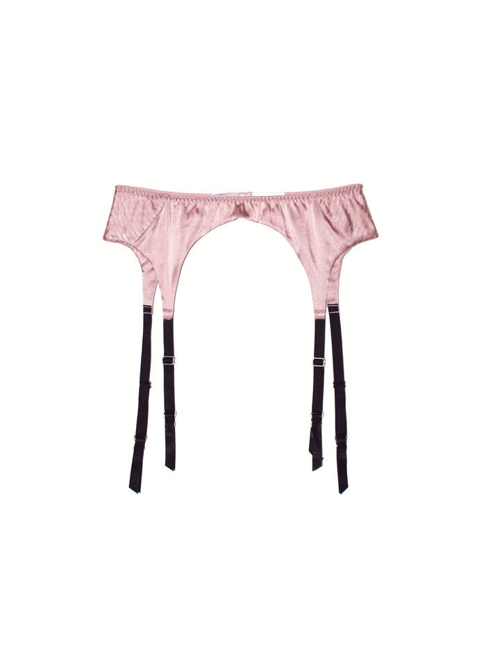 Top Stitch Garter Belt-rose pink-flat