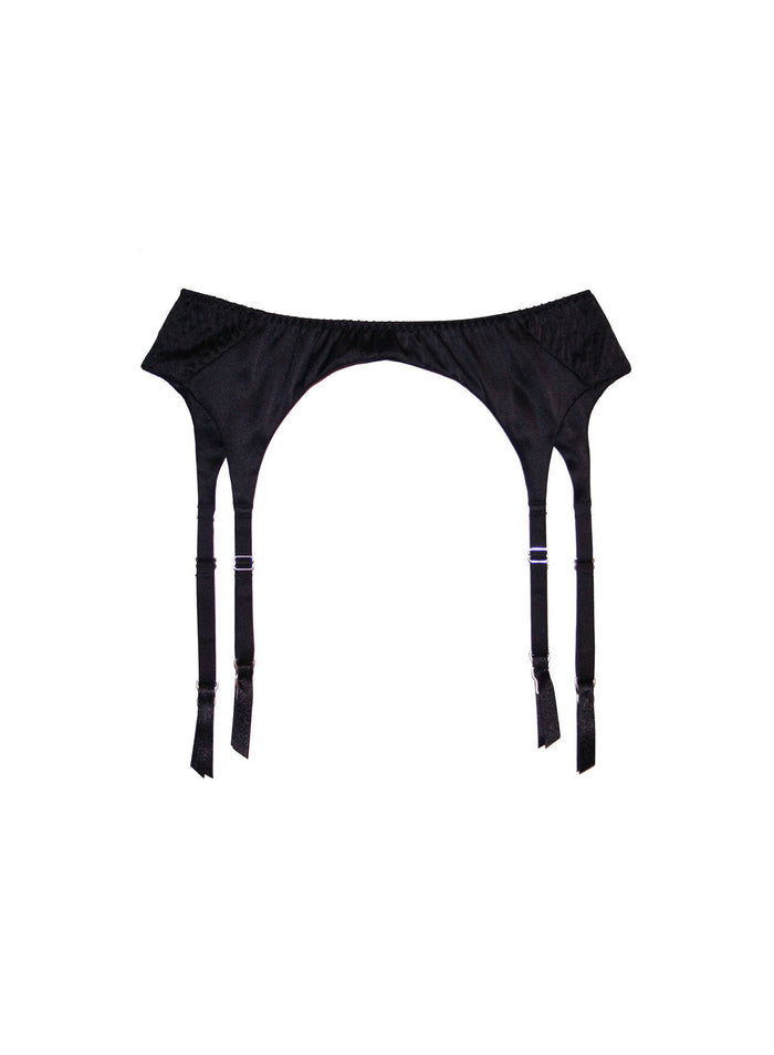 Top Stitch Garter Belt-black-flat