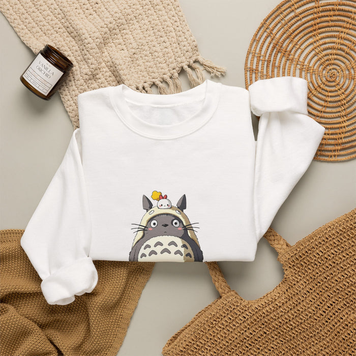 Totoro Cozy Crewneck Sweatshirt – Cute Studio Ghibli Inspired Graphic