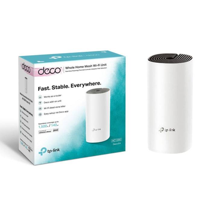 TP-Link Deco E4 AC1200 Whole Home Mesh Wi-Fi 5 System 1-Pack