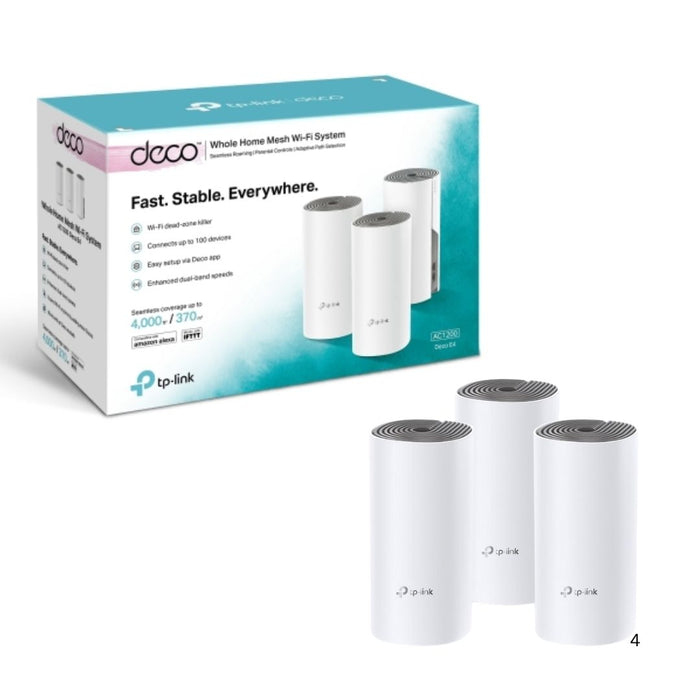 TP-Link Deco E4 AC1200 Whole Home Mesh Wi-Fi 5 System 3-Pack