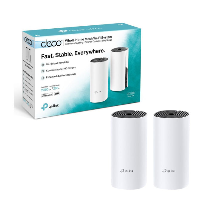 TP-Link Deco M4 AC1200 Whole Home Mesh Wi-Fi 5 System 2-Pack - شركة القيم العالمية للحاسبات