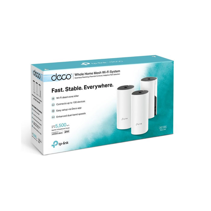 TP-Link Deco M4 AC1200 Whole Home Mesh Wi-Fi System 3-Pack - شركة القيم العالمية للحاسبات