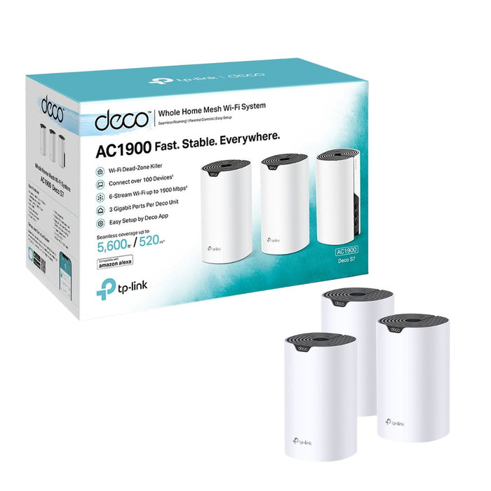 TP-Link Deco S7 AC1900 Whole Home Mesh Wi-Fi 5 System 3-Pack