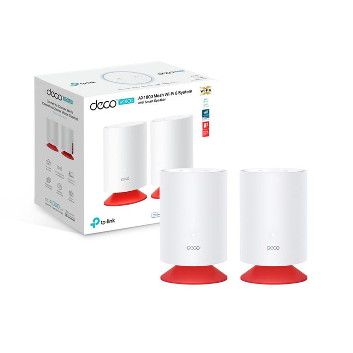 TP-Link Deco Voice X20, AX1800 Mesh Wi-Fi 6 System with Alexa Built-In 2-Pack