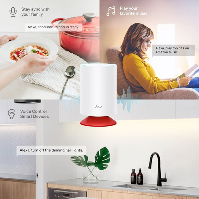 TP-Link Deco Voice X20, AX1800 Mesh Wi-Fi 6 System with Alexa Built-In 2-Pack