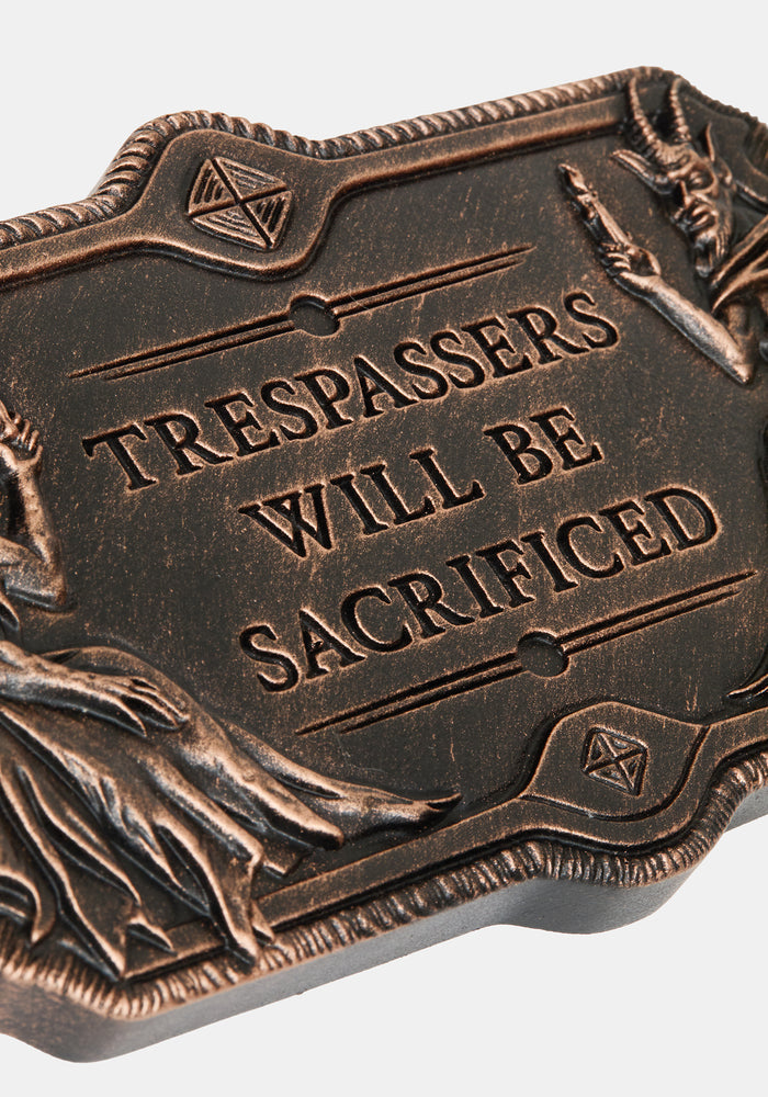 Trespassers Indoor/Outdoor Wall Plaque