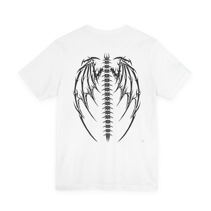 Tribal Heart Tattoo T‑Shirt — Symmetrical Black Tribal Chest Design
