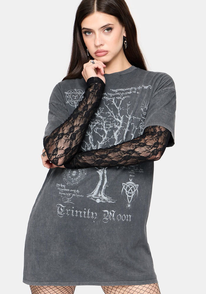 Trinity Moon Graphic Tee Dress