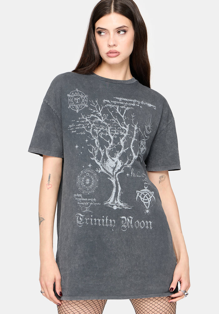 Trinity Moon Graphic Tee Dress