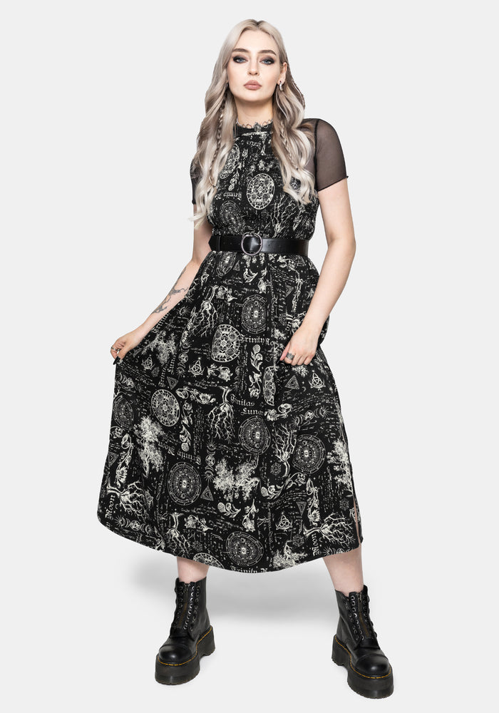 Trinity Moon Shirred Racerback Midaxi Dress