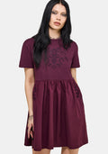 Trixie Embroidered Skater Dress