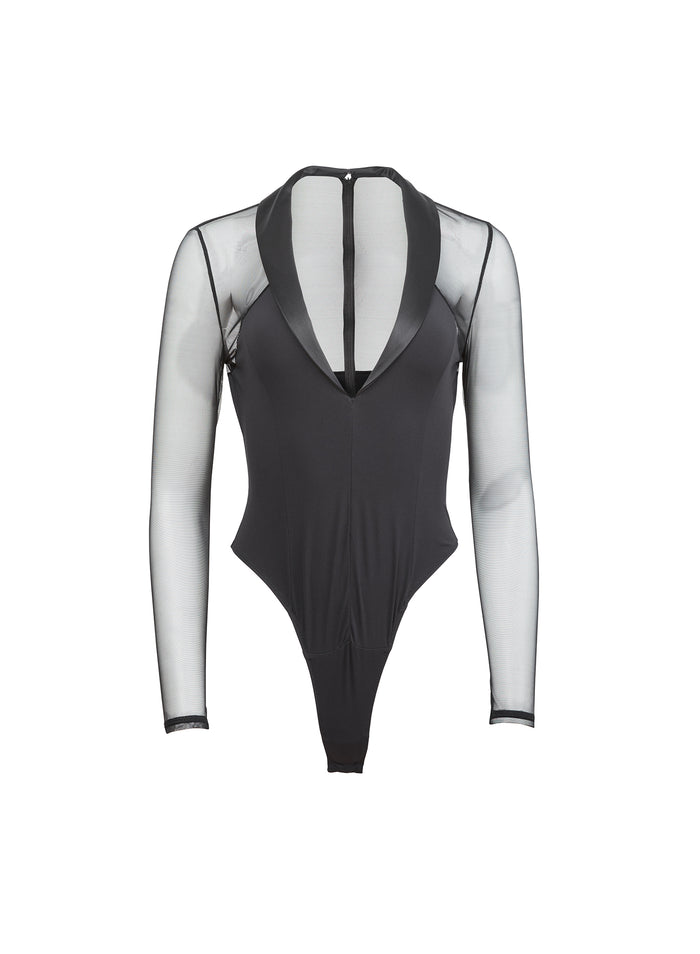 Tuxedo Bodysuit-black-flat