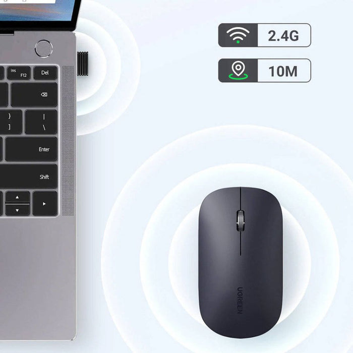 UGREEN MU001 USB Optical Wireless Mouse - Black