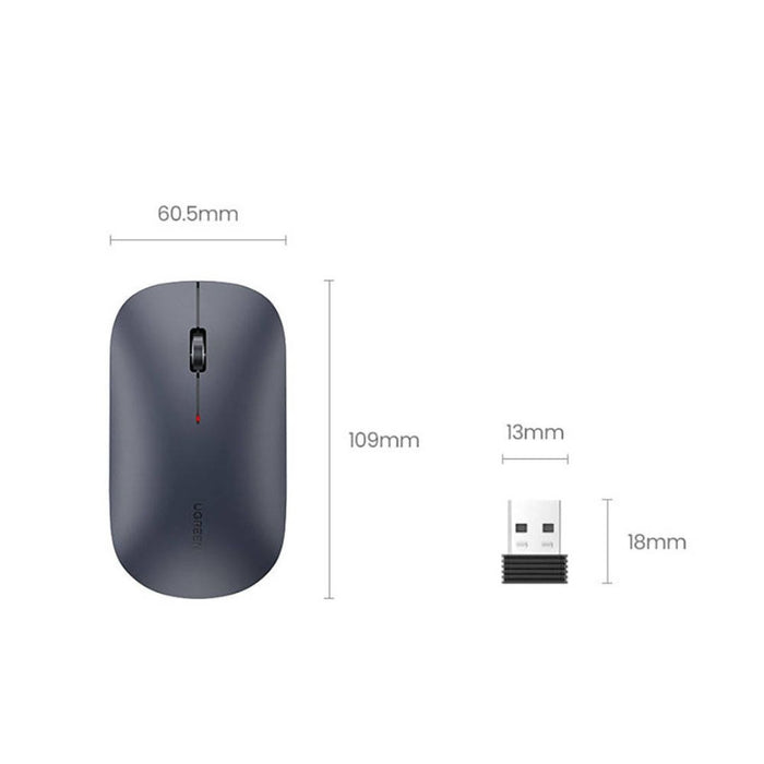 UGREEN MU001 USB Optical Wireless Mouse - Black