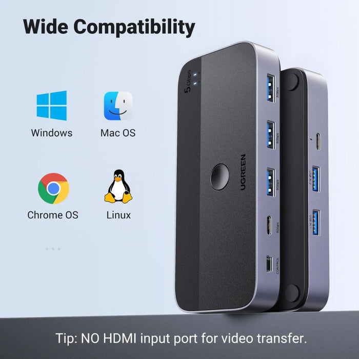 UGREEN UG-15705 USB 3.0 Computer Sharing Switch 2-in-4 Hub