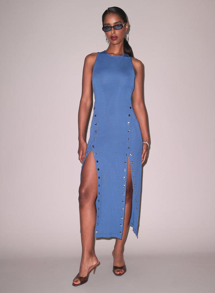 Undo Me Racer Dress-dusk blue-Fleur du Mal