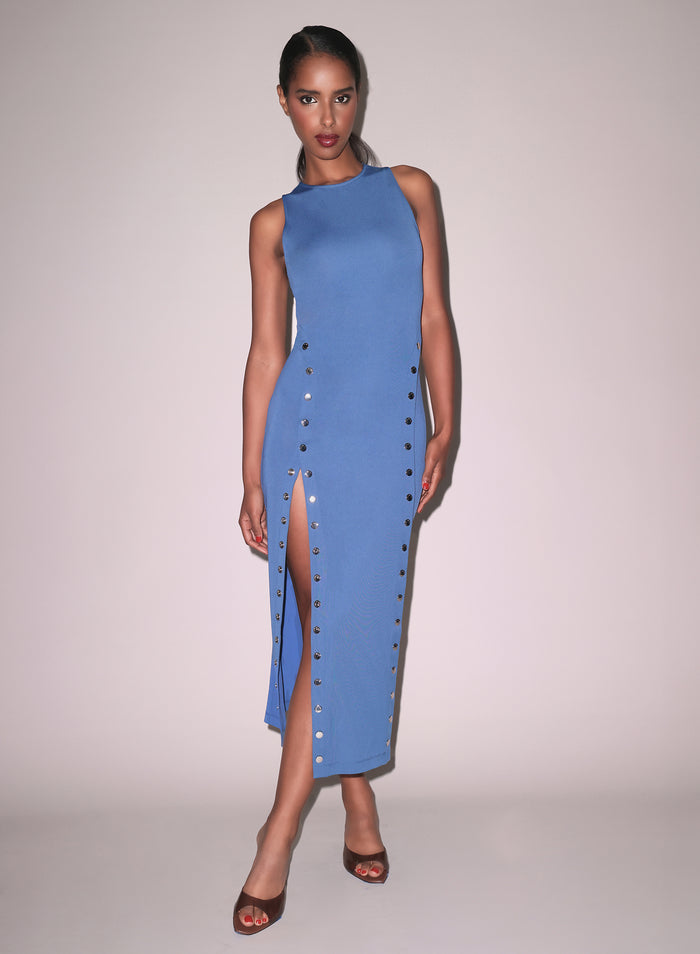 Undo Me Racer Dress-dusk blue