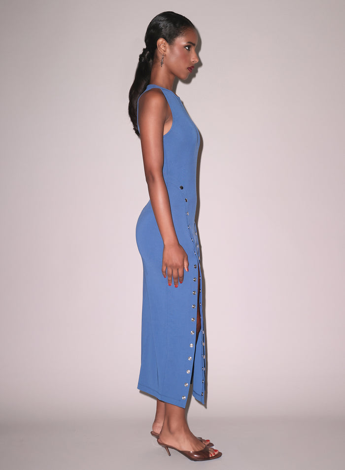 Undo Me Racer Dress-dusk blue